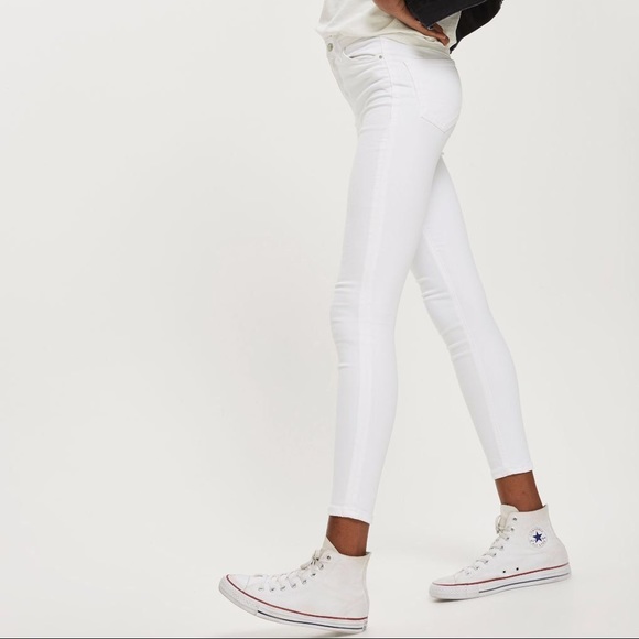 Topshop white denim Jamie jeans Petite W25/L28 - Picture 1 of 13